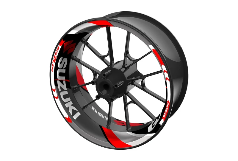 SEFIS jednodielne polepy na kolesá SUZUKI GSR 600 sivo-červená pre motocykel