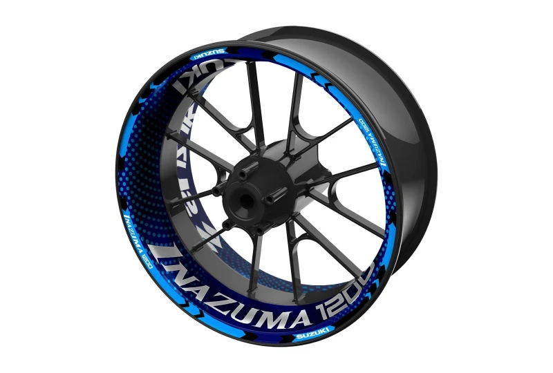 SEFIS jednodielne polepy na kolesá SUZUKI Inazuma 1200 tmavo modrá pre motocykel