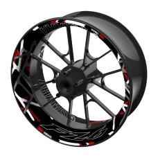 SEFIS jednodielne polepy na kolesá YAMAHA FZ6 čierno-červená