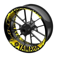 SEFIS jednodielne polepy na kolesá YAMAHA MT-07 čierno-žltá