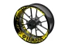 SEFIS jednodielne polepy na kolesá YAMAHA MT-07 čierno-žltá pre motocykel