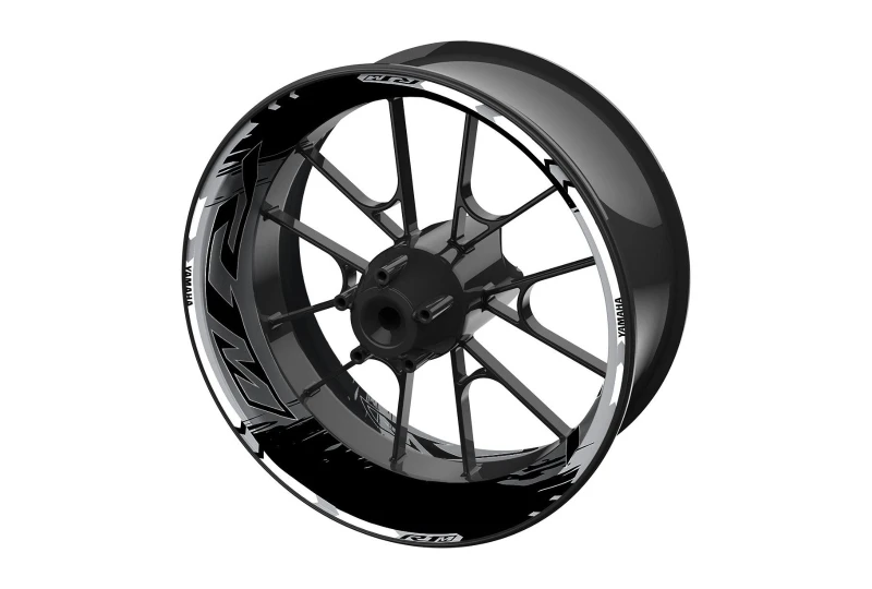 SEFIS jednodielne polepy na kolesá YAMAHA R1M čierno-sivá pre motocykel