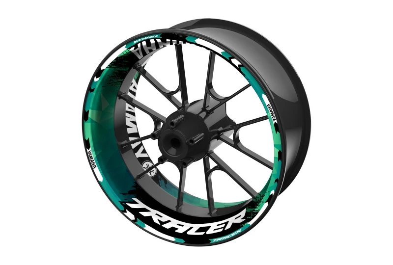 SEFIS jednodielne polepy na kolesá YAMAHA Tracer čierno-zelená pre motocykel