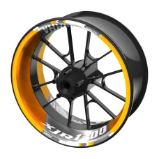 SEFIS jednodielne polepy na kolesá YAMAHA XJR 1300 žlto-strieborná