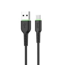 SEFIS nabíjací dátový kábel GR s konektormi USB-A a Micro-USB 1m čierny
