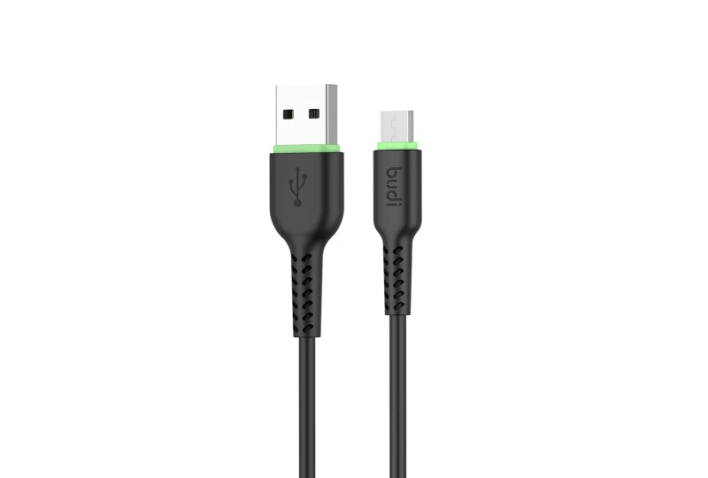 SEFIS nabíjací dátový kábel GR s konektormi USB-A a Micro-USB 1m čierny pre auto