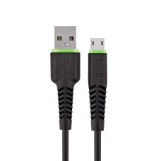 SEFIS nabíjací dátový kábel GR2 s konektormi USB-A a Micro-USB 1,2m čierny