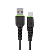 SEFIS nabíjací dátový kábel GR2 s konektormi USB-A a USB-C 1,2m čierny