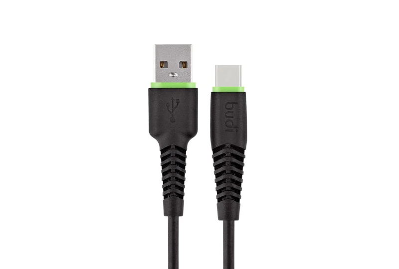 SEFIS nabíjací dátový kábel GR2 s konektormi USB-A a USB-C 1,2m čierny pre auto