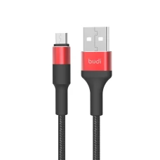 SEFIS nabíjací dátový kábel Premium-RD s konektormi USB-A a Micro-USB 1m čierno-červený
