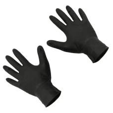 SEFIS Superior extra pevné nitrilové rukavice veľkosť L čierne 10ks