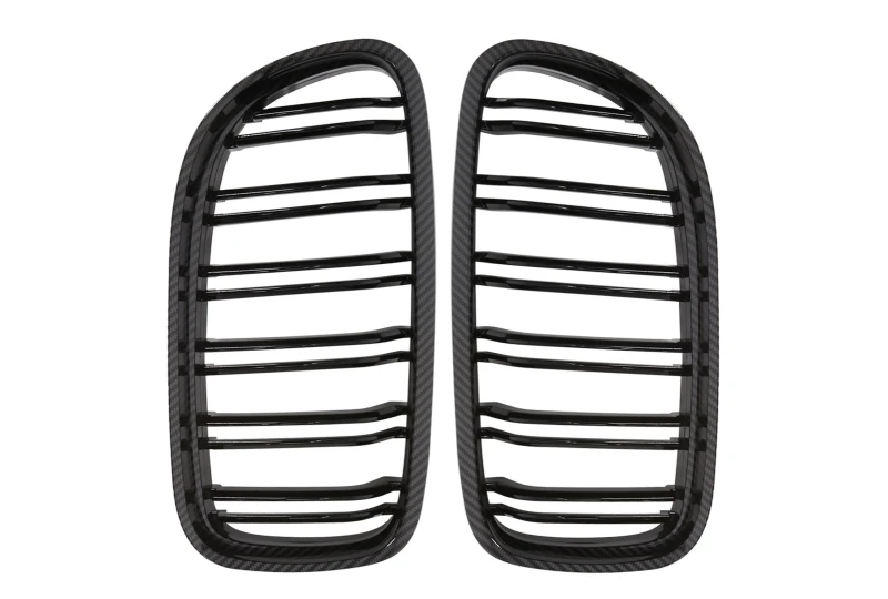 Predná maska ľadvinky Double-line BMW 3 E90/91 2009-2012 karbon na automobil