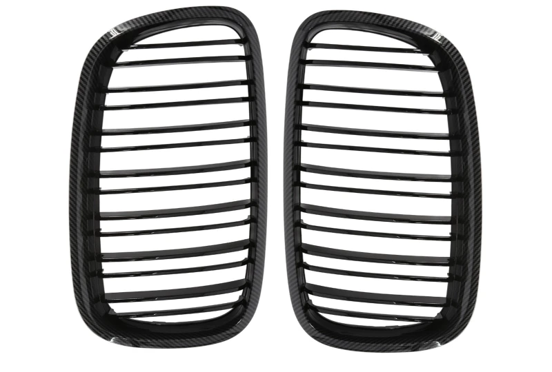 Predná maska ľadvinky Double-line BMW X5 E70 X6 E71 2007-2013 karbon na automobil