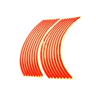 SEFIS Reflexné celé prúžky na kolesa motocykla červená