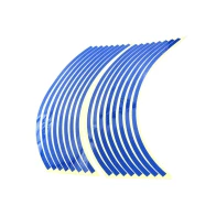 SEFIS Reflexné celé prúžky na kolesa motocykla modrá