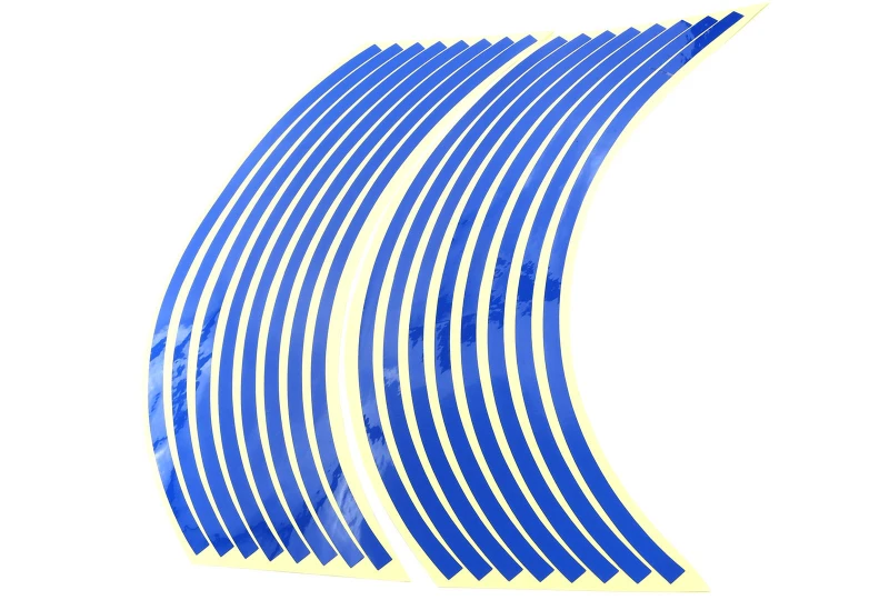 SEFIS Reflexné celé prúžky na kolesa motocykla modrá pre motocykel