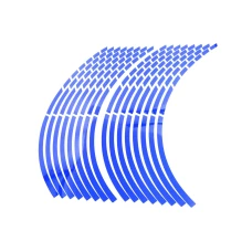 SEFIS Reflexné delené prúžky na kolesa motocykla modrá