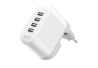 SEFIS rýchla nabíjačka do zásuvky so sklopnými kolíkmi 4x USB (2x USB 2.4A 5V + 2x USB 1A 5V) pre auto