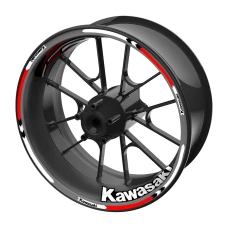 SEFIS sada farebných prúžkov EASY na kolesa Kawasaki červená