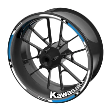 SEFIS sada farebných prúžkov EASY na kolesa Kawasaki modrá