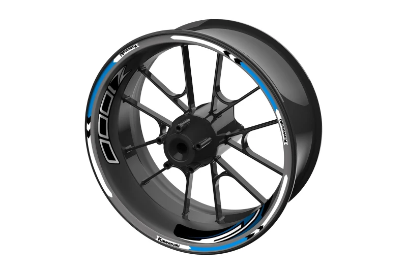 SEFIS sada farebných prúžkov EASY na kolesa Kawasaki Z1000 modrá pre motocykel