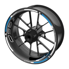 SEFIS sada farebných prúžkov EASY na kolesa Kawasaki Z650 modrá