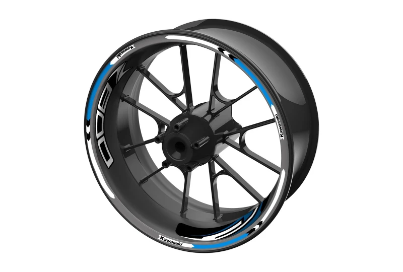 SEFIS sada farebných prúžkov EASY na kolesa Kawasaki Z800 modrá pre motocykel