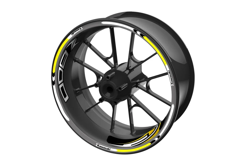 SEFIS sada farebných prúžkov EASY na kolesa Kawasaki Z800 žltá pre motocykel