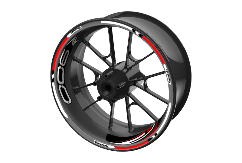 SEFIS sada farebných prúžkov EASY na kolesa Kawasaki Z900 červená pre motocykel