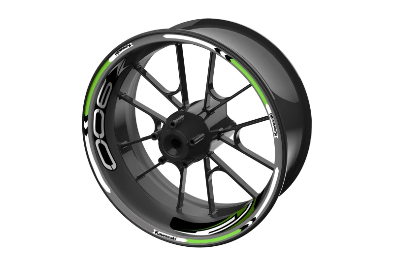 SEFIS sada farebných prúžkov EASY na kolesa Kawasaki Z900 zelená pre motocykel