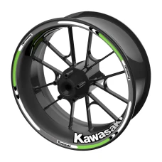 SEFIS sada farebných prúžkov EASY na kolesa Kawasaki zelená