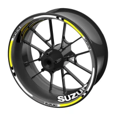 SEFIS sada farebných prúžkov EASY na kolesa Suzuki žltá