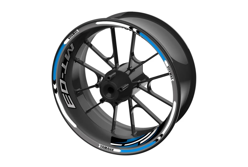 SEFIS sada farebných prúžkov EASY na kolesa Yamaha MT-03 modrá pre motocykel