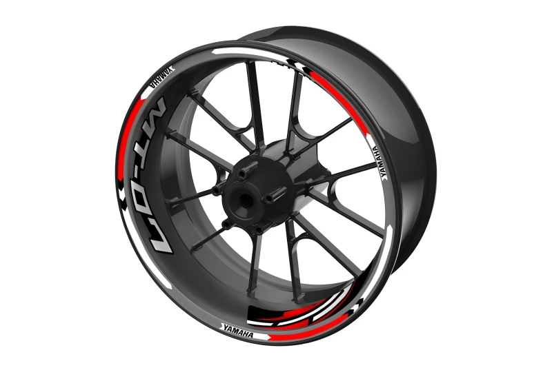 SEFIS sada farebných prúžkov EASY na kolesa Yamaha MT-07 červená pre motocykel