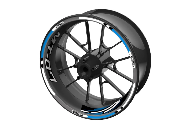 SEFIS sada farebných prúžkov EASY na kolesa Yamaha MT-07 modrá pre motocykel