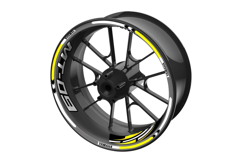 SEFIS sada farebných prúžkov EASY na kolesa Yamaha MT-09 žltá pre motocykel