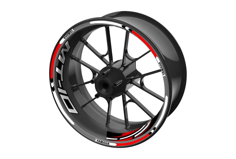 SEFIS sada farebných prúžkov EASY na kolesa Yamaha MT-10 červená pre motocykel