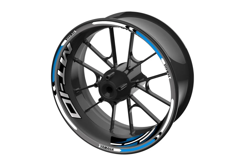 SEFIS sada farebných prúžkov EASY na kolesa Yamaha MT-10 modrá pre motocykel