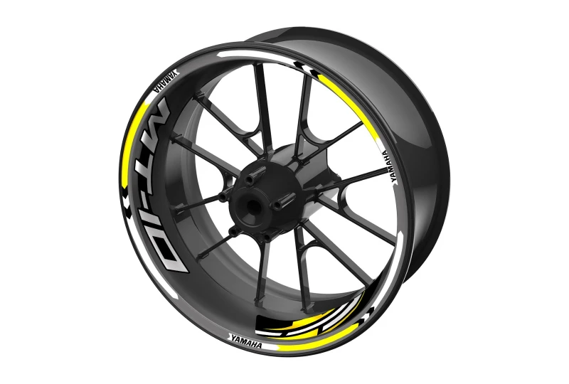 SEFIS sada farebných prúžkov EASY na kolesa Yamaha MT-10 žltá pre motocykel