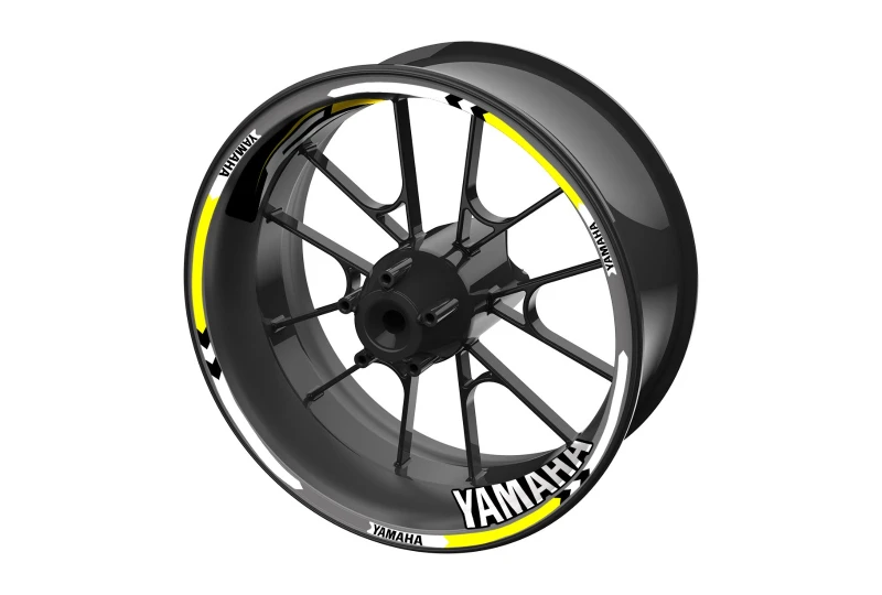 SEFIS sada farebných prúžkov EASY na kolesa Yamaha žltá pre motocykel