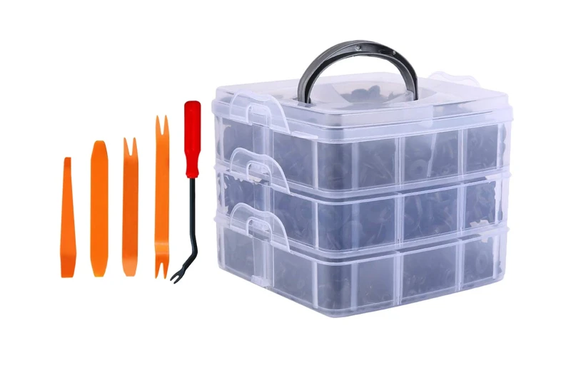 SEFIS sada plastových skrutiek 5-10mm 625ks pre motocykel