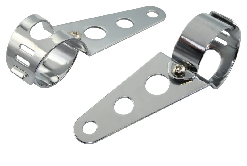 SEFIS univerzálny držiak svetla 39-52mm chrom pre motocykel