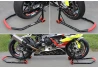 SEFIS D18 univerzálny zadný moto stojan - červený - hák