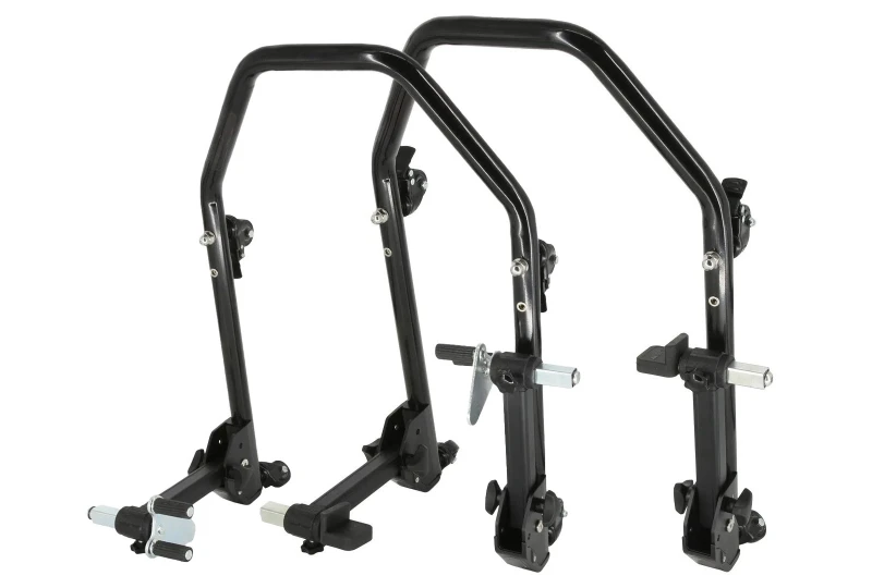 SEFIS D20U sklopný pojazdný moto stojan predný a zadný set pre motocykel