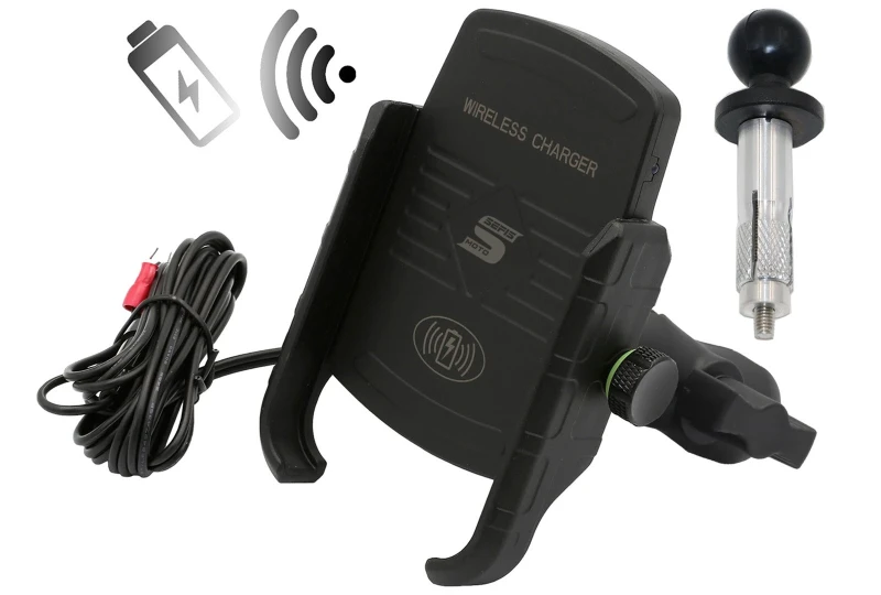 SEFIS EW 2 držiak na telefón s bezdrôtovým nabíjaním do krku riadenia pre motocykel