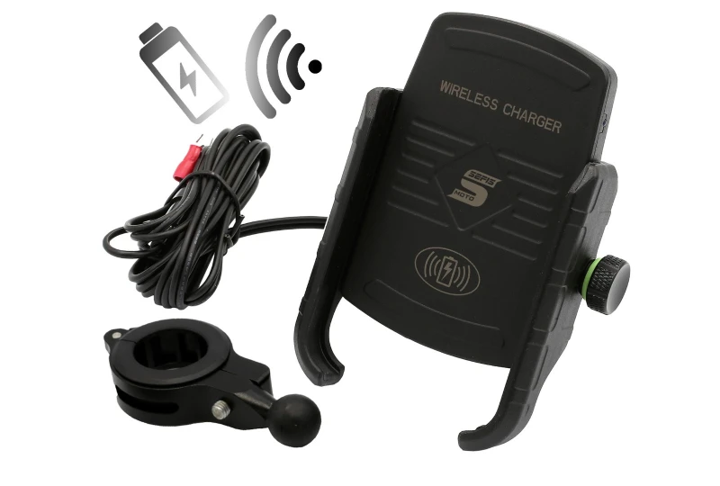 SEFIS EW držiak na telefón s bezdrôtovým nabíjaním a objímkou pre motocykel