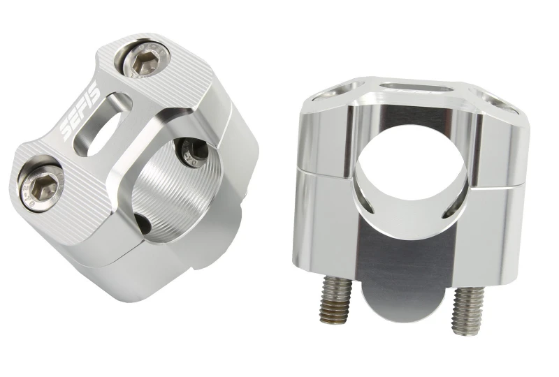 SEFIS Flat 22 nádstavce 28,6mm - strieborná pre motocykel