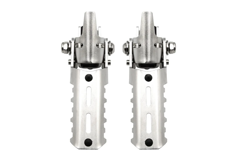 SEFIS prídavné stúpačky na rám 22-25mm strieborné pre motocykel