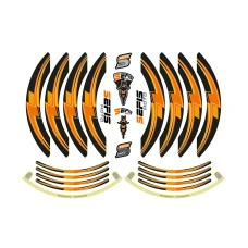 SEFIS PREMIUM ST 1 dvojdielne polepy na kolesá - oranžová