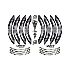 SEFIS PREMIUM ST 1 dvojdielne polepy na kolesá - šedá